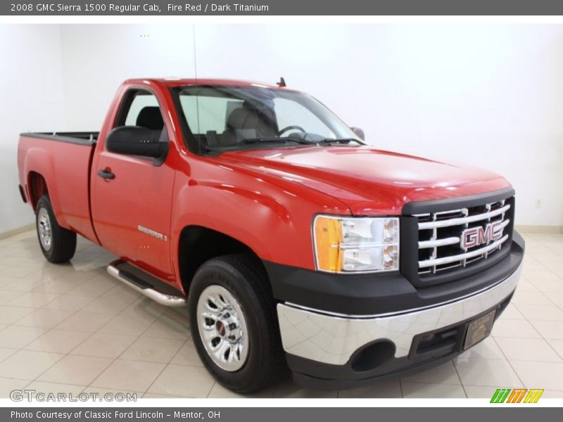 Fire Red / Dark Titanium 2008 GMC Sierra 1500 Regular Cab