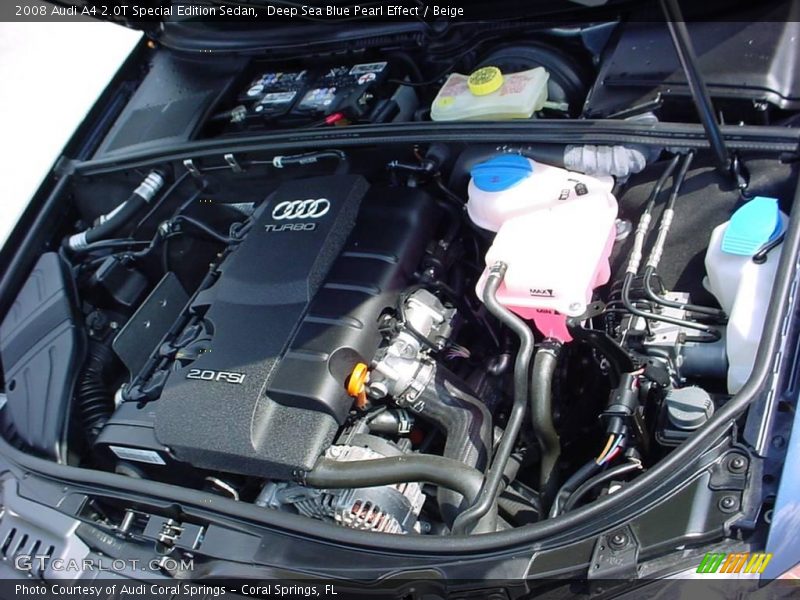 Deep Sea Blue Pearl Effect / Beige 2008 Audi A4 2.0T Special Edition Sedan