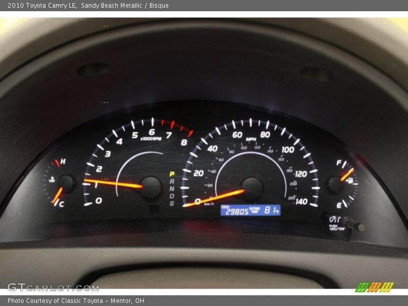 Sandy Beach Metallic / Bisque 2010 Toyota Camry LE