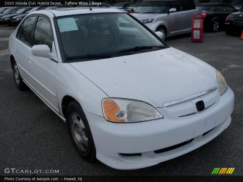 Taffeta White / Beige 2003 Honda Civic Hybrid Sedan