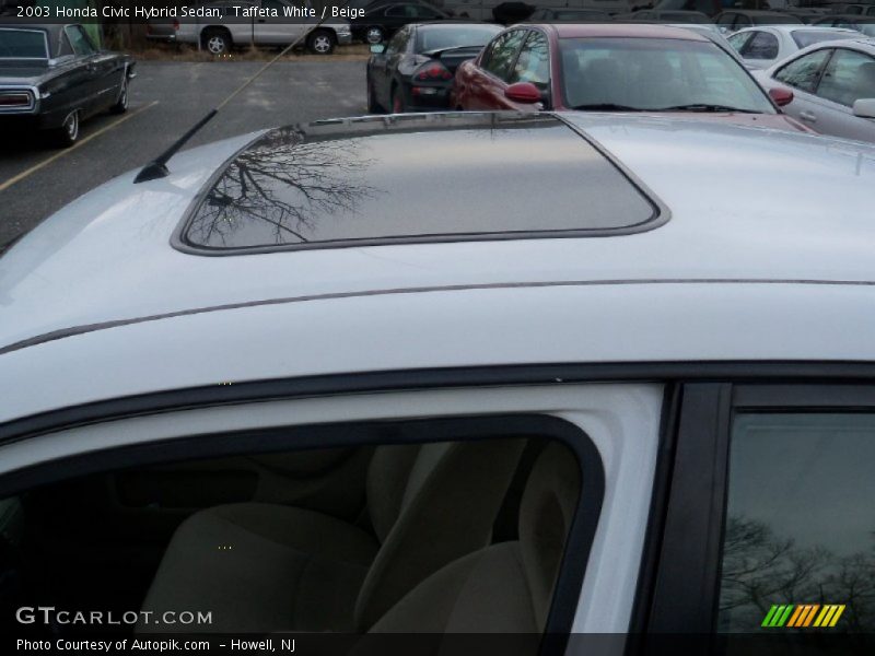 Taffeta White / Beige 2003 Honda Civic Hybrid Sedan