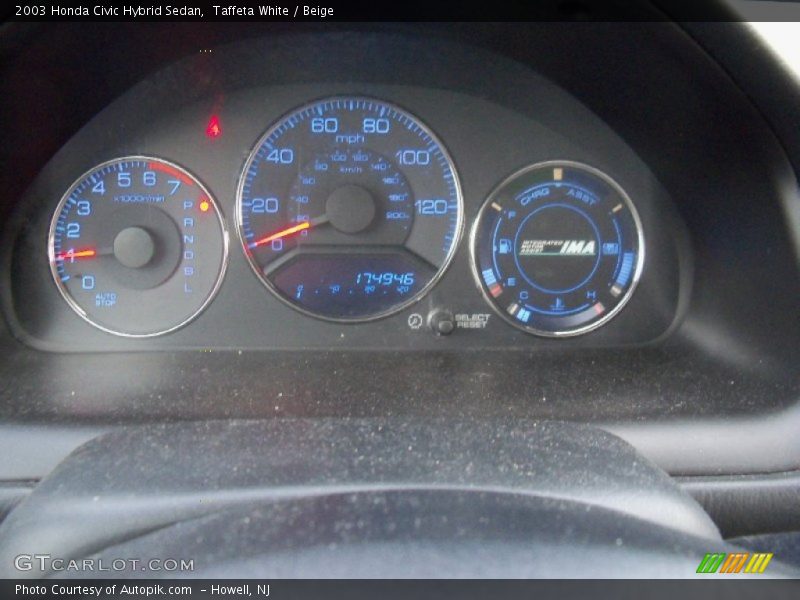 Taffeta White / Beige 2003 Honda Civic Hybrid Sedan