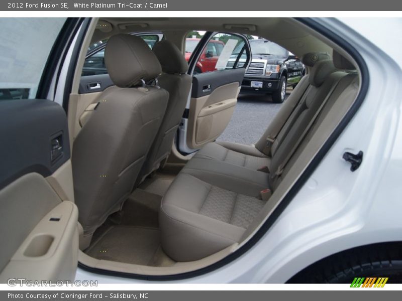 White Platinum Tri-Coat / Camel 2012 Ford Fusion SE