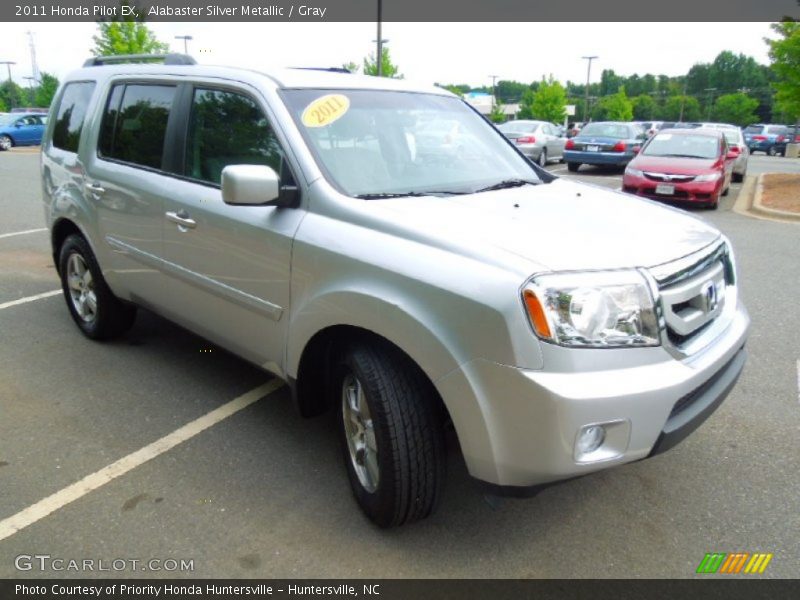 Alabaster Silver Metallic / Gray 2011 Honda Pilot EX