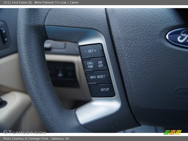 White Platinum Tri-Coat / Camel 2012 Ford Fusion SE
