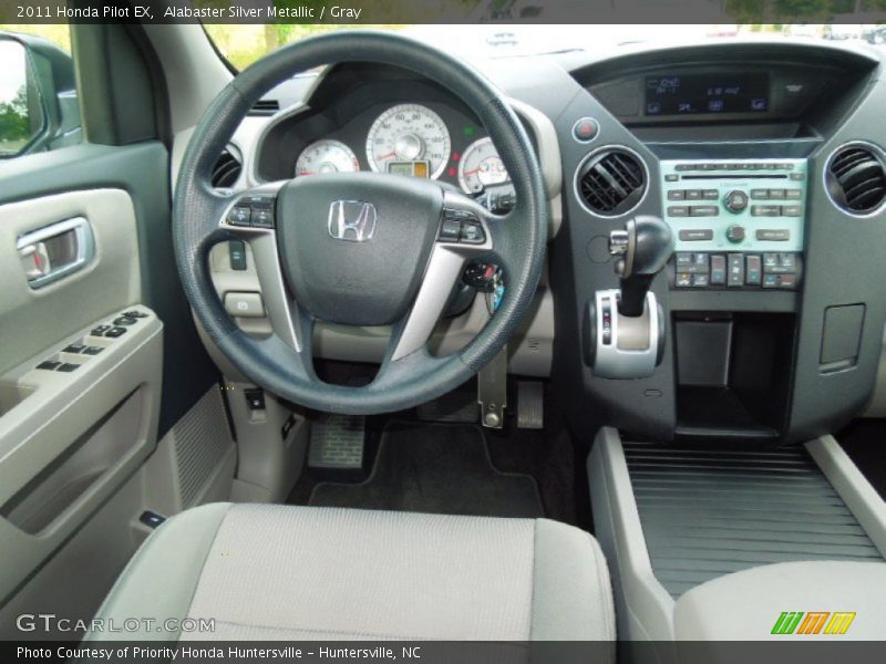 Alabaster Silver Metallic / Gray 2011 Honda Pilot EX