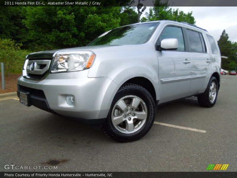 Alabaster Silver Metallic / Gray 2011 Honda Pilot EX-L