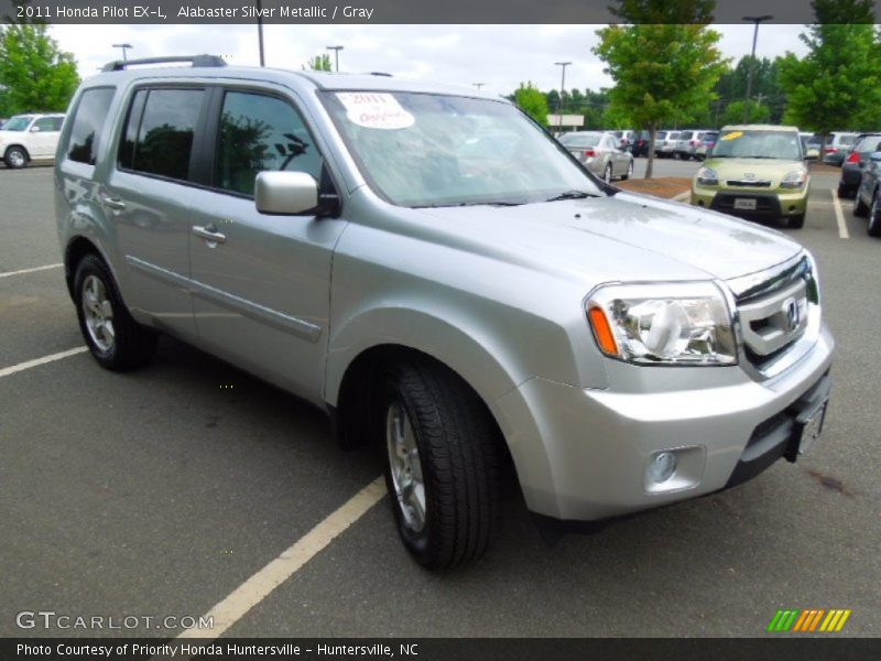 Alabaster Silver Metallic / Gray 2011 Honda Pilot EX-L
