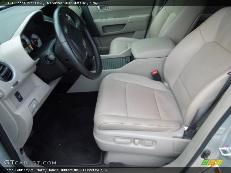 Alabaster Silver Metallic / Gray 2011 Honda Pilot EX-L