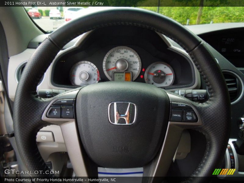 Alabaster Silver Metallic / Gray 2011 Honda Pilot EX-L