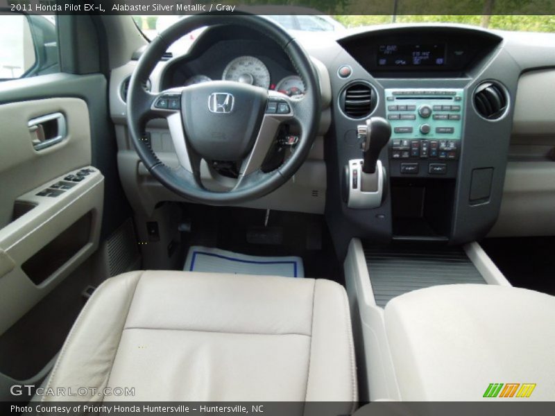 Alabaster Silver Metallic / Gray 2011 Honda Pilot EX-L