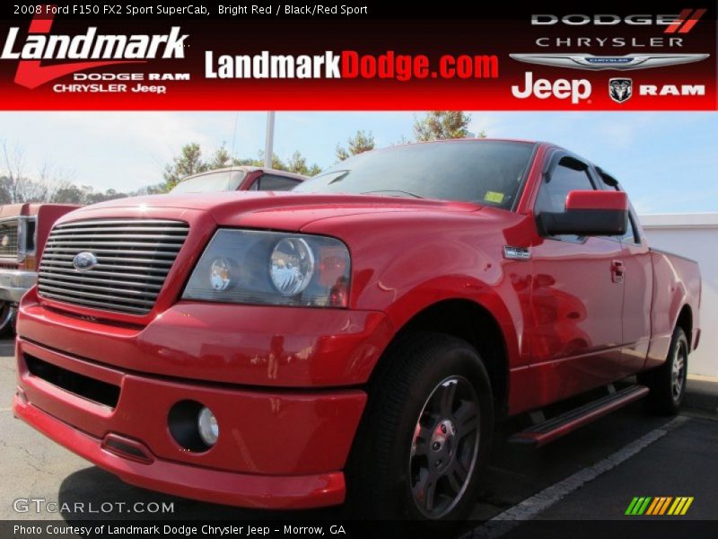Bright Red / Black/Red Sport 2008 Ford F150 FX2 Sport SuperCab