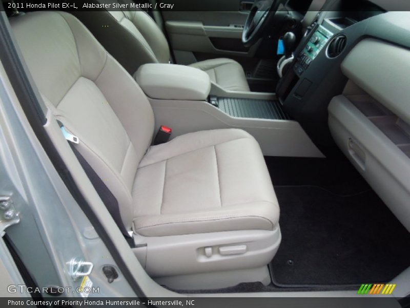 Alabaster Silver Metallic / Gray 2011 Honda Pilot EX-L
