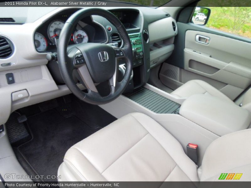 Alabaster Silver Metallic / Gray 2011 Honda Pilot EX-L