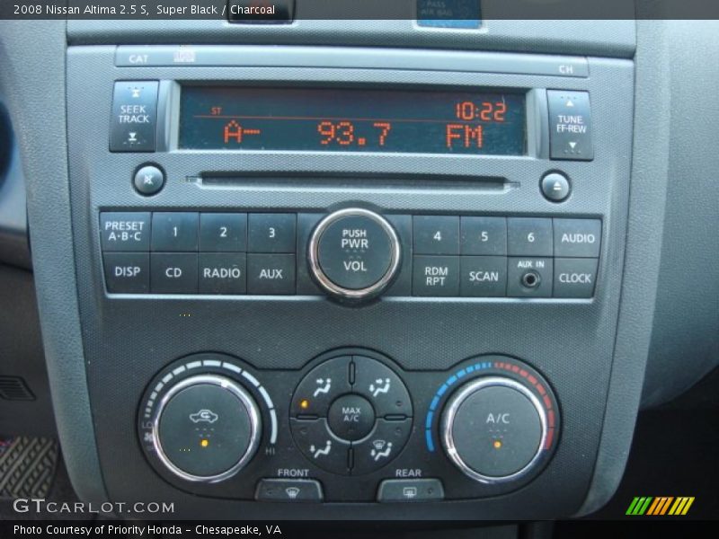 Super Black / Charcoal 2008 Nissan Altima 2.5 S