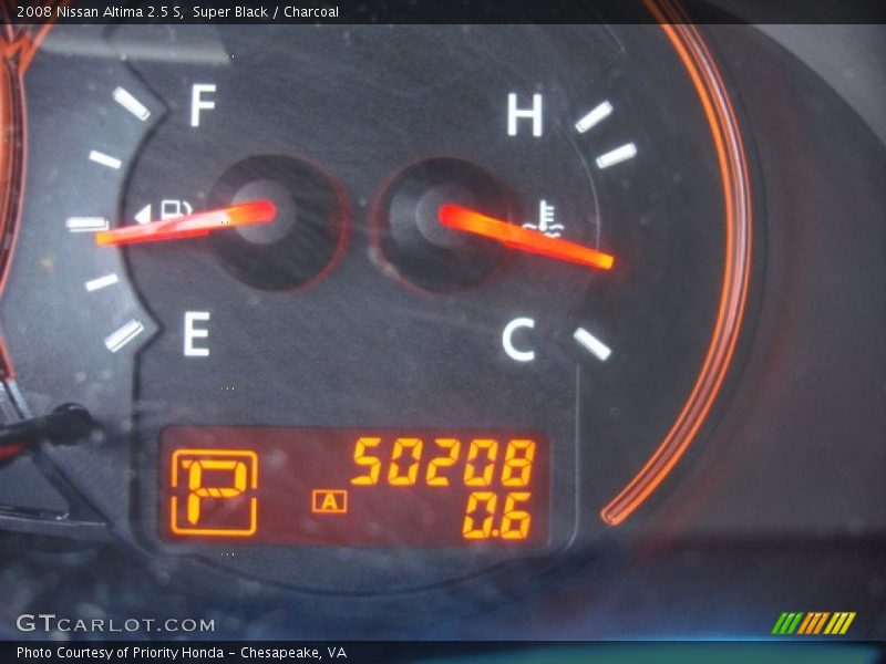 Super Black / Charcoal 2008 Nissan Altima 2.5 S
