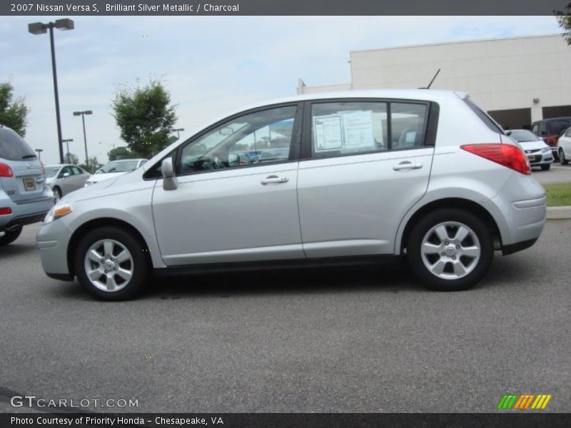 Brilliant Silver Metallic / Charcoal 2007 Nissan Versa S