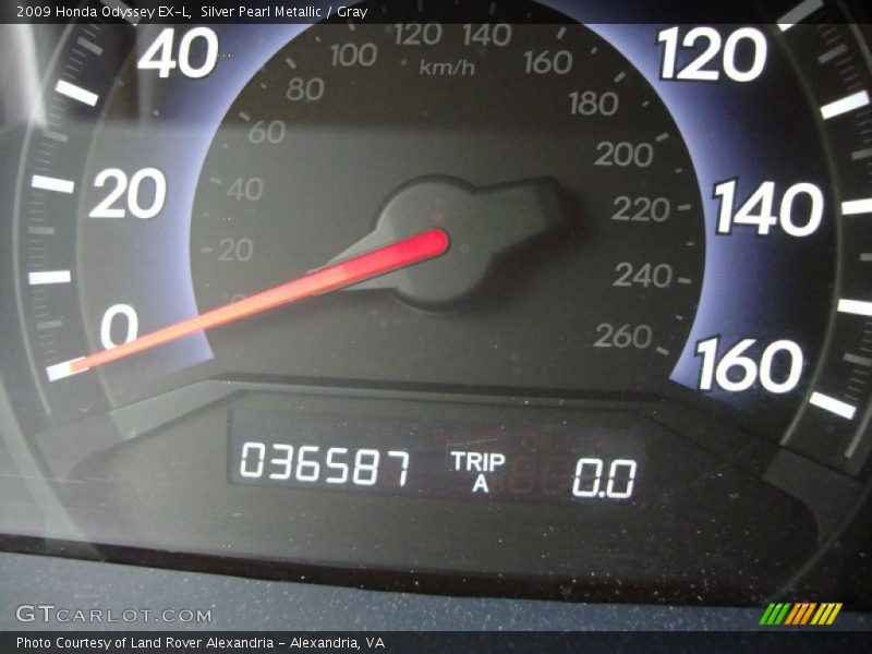 Silver Pearl Metallic / Gray 2009 Honda Odyssey EX-L