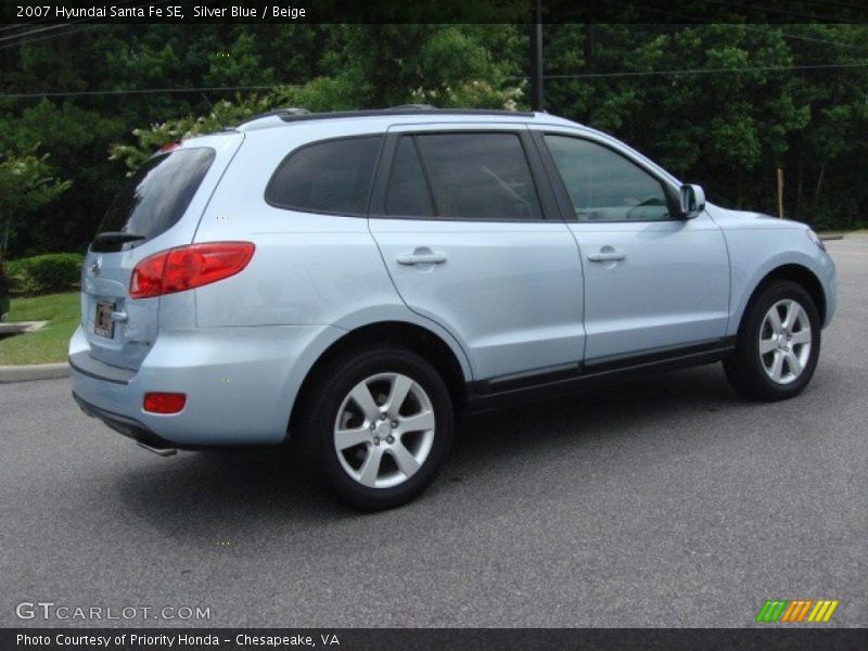Silver Blue / Beige 2007 Hyundai Santa Fe SE