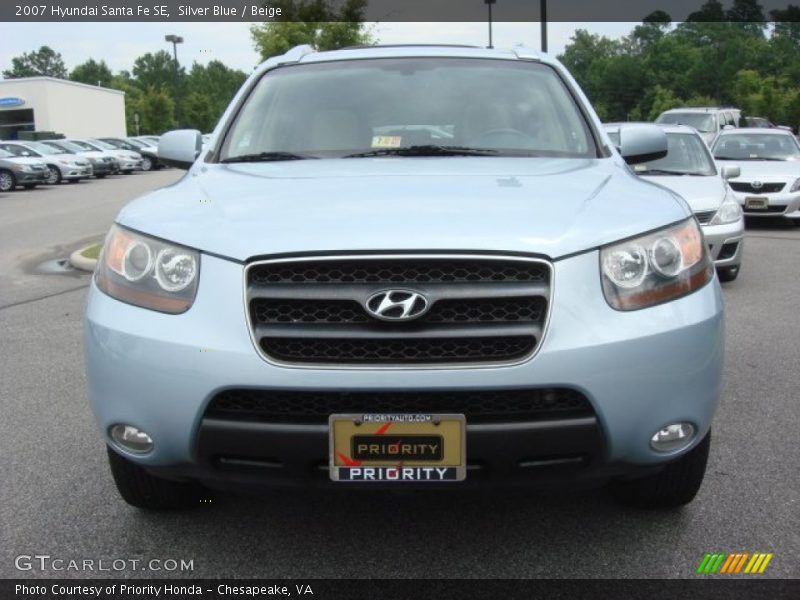 Silver Blue / Beige 2007 Hyundai Santa Fe SE
