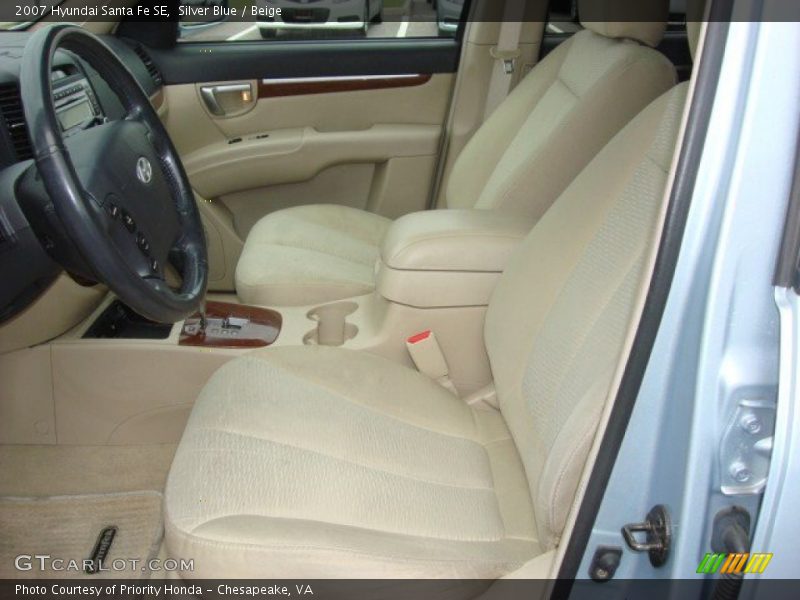 Silver Blue / Beige 2007 Hyundai Santa Fe SE