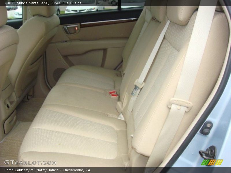 Silver Blue / Beige 2007 Hyundai Santa Fe SE