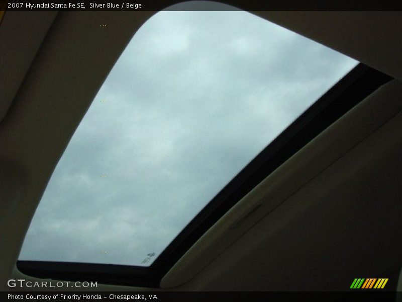 Silver Blue / Beige 2007 Hyundai Santa Fe SE