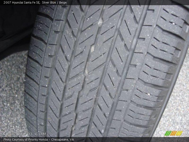 Silver Blue / Beige 2007 Hyundai Santa Fe SE