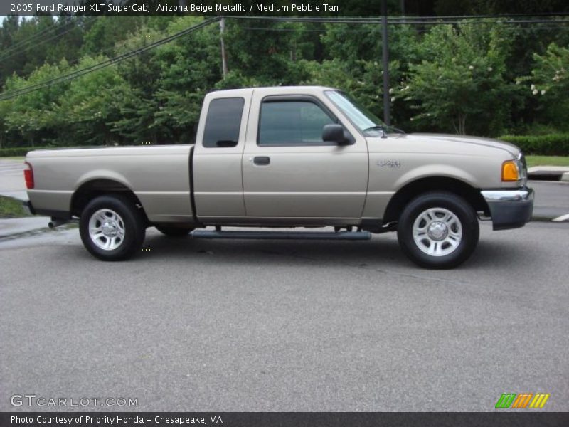 Arizona Beige Metallic / Medium Pebble Tan 2005 Ford Ranger XLT SuperCab