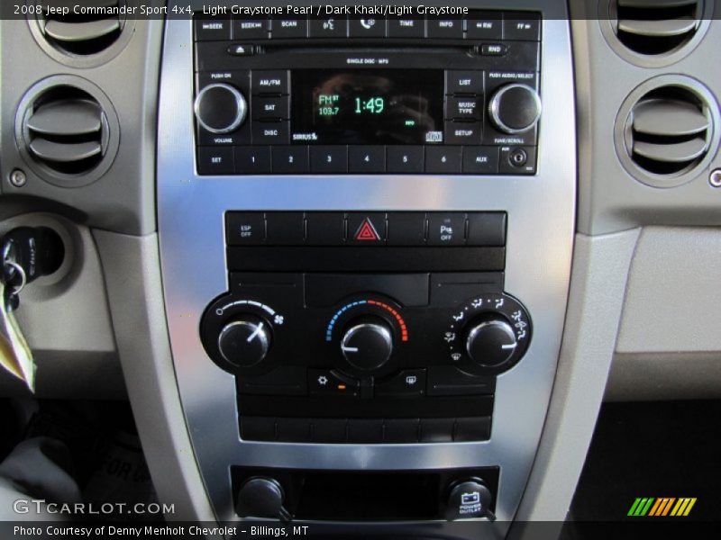 Light Graystone Pearl / Dark Khaki/Light Graystone 2008 Jeep Commander Sport 4x4