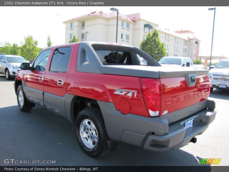 Victory Red / Graphite 2002 Chevrolet Avalanche Z71 4x4