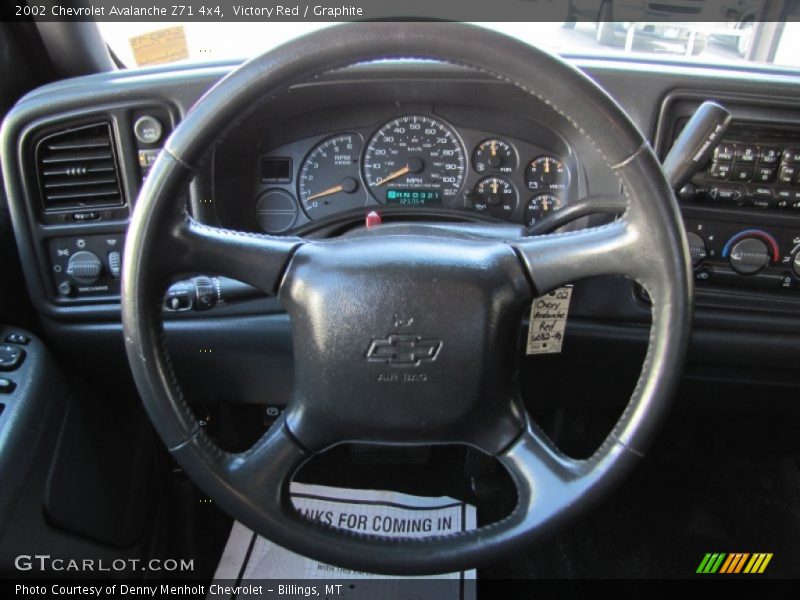 Victory Red / Graphite 2002 Chevrolet Avalanche Z71 4x4