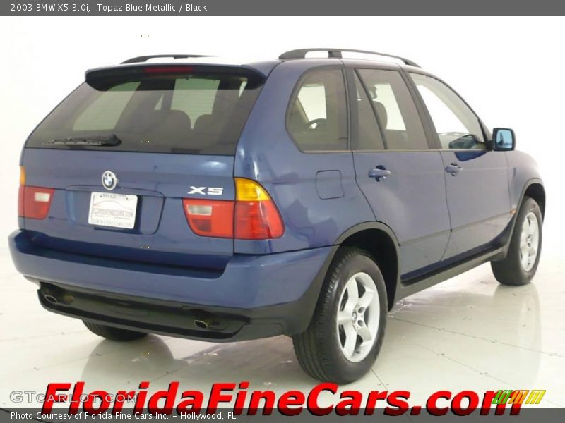 Topaz Blue Metallic / Black 2003 BMW X5 3.0i