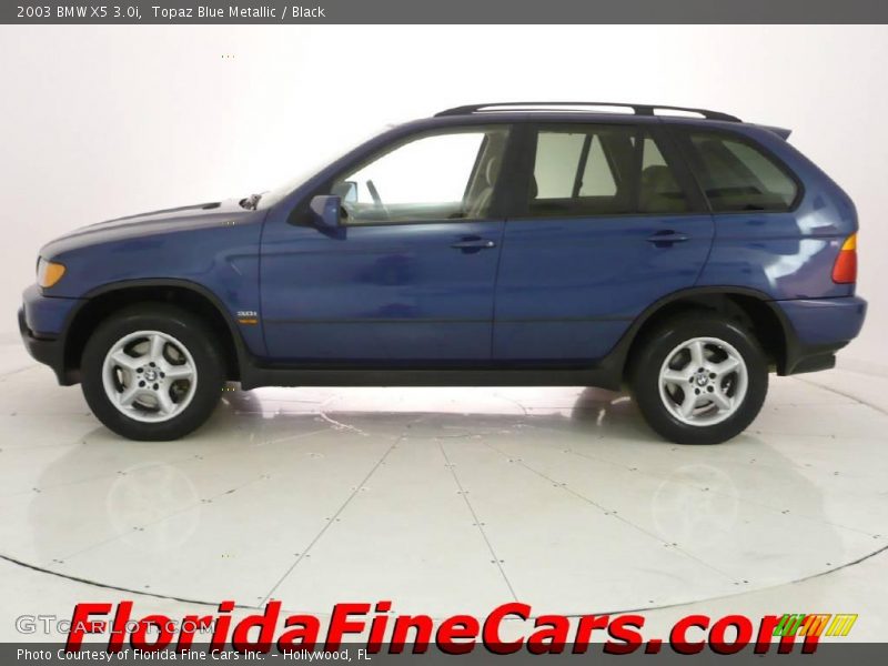 Topaz Blue Metallic / Black 2003 BMW X5 3.0i