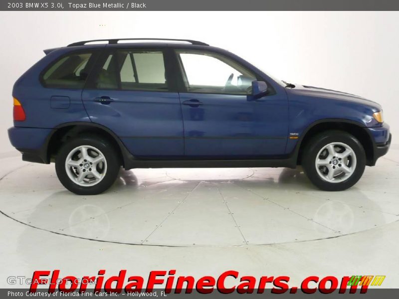 Topaz Blue Metallic / Black 2003 BMW X5 3.0i