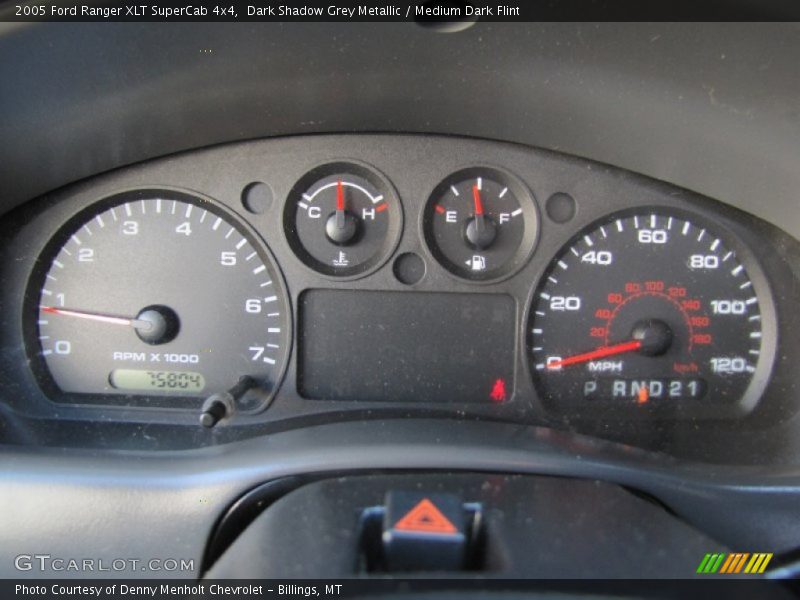 Dark Shadow Grey Metallic / Medium Dark Flint 2005 Ford Ranger XLT SuperCab 4x4
