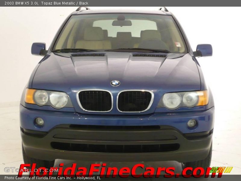 Topaz Blue Metallic / Black 2003 BMW X5 3.0i