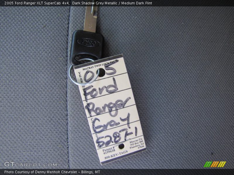 Dark Shadow Grey Metallic / Medium Dark Flint 2005 Ford Ranger XLT SuperCab 4x4