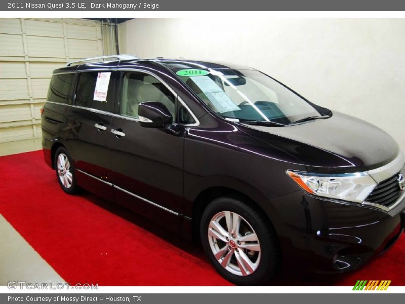 Dark Mahogany / Beige 2011 Nissan Quest 3.5 LE