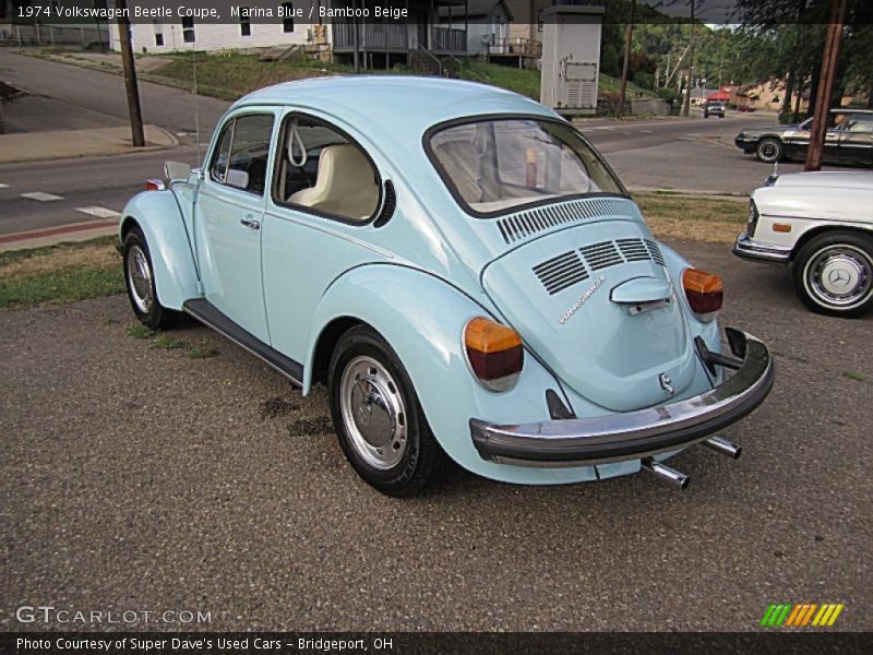Marina Blue / Bamboo Beige 1974 Volkswagen Beetle Coupe