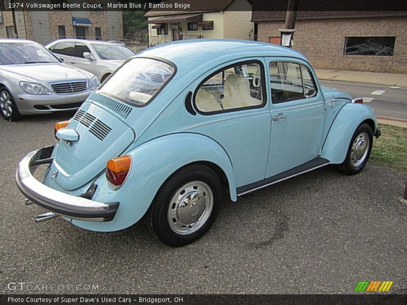 Marina Blue / Bamboo Beige 1974 Volkswagen Beetle Coupe