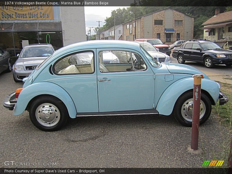 Marina Blue / Bamboo Beige 1974 Volkswagen Beetle Coupe