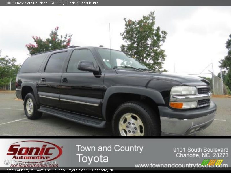 Black / Tan/Neutral 2004 Chevrolet Suburban 1500 LT