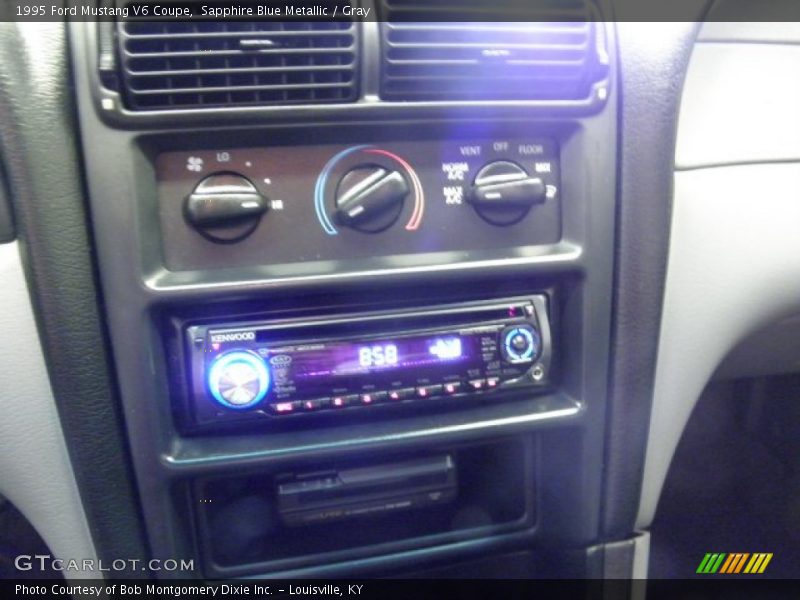 Sapphire Blue Metallic / Gray 1995 Ford Mustang V6 Coupe