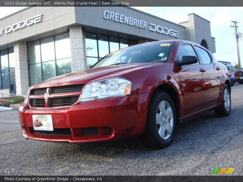 Inferno Red Crystal Pearl / Dark Slate Gray 2010 Dodge Avenger SXT