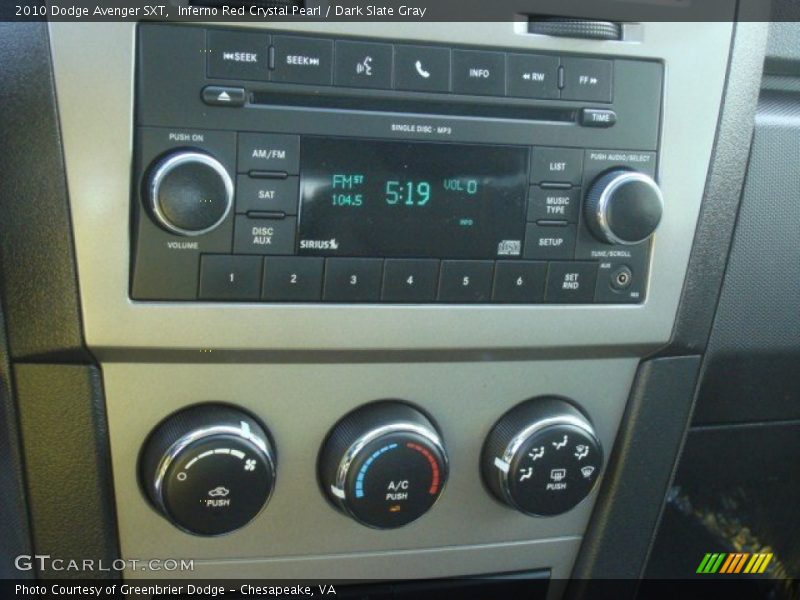 Inferno Red Crystal Pearl / Dark Slate Gray 2010 Dodge Avenger SXT