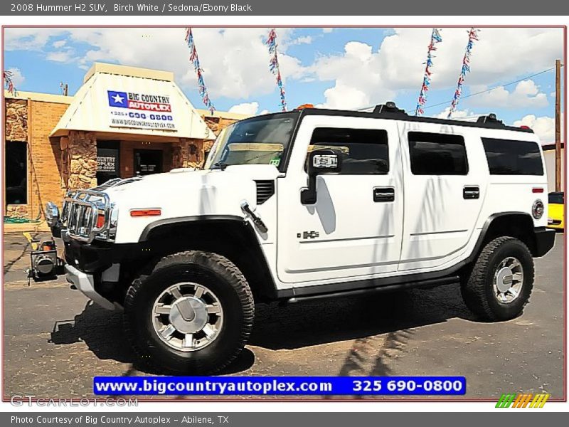 Birch White / Sedona/Ebony Black 2008 Hummer H2 SUV