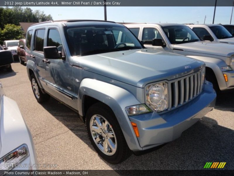 Winter Chill Pearl / Dark Slate Gray 2012 Jeep Liberty Latitude 4x4
