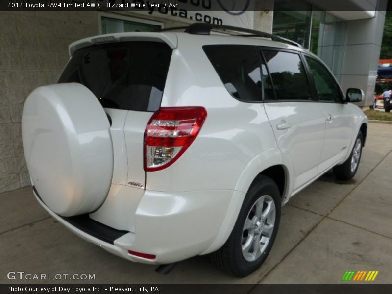 Blizzard White Pearl / Ash 2012 Toyota RAV4 Limited 4WD