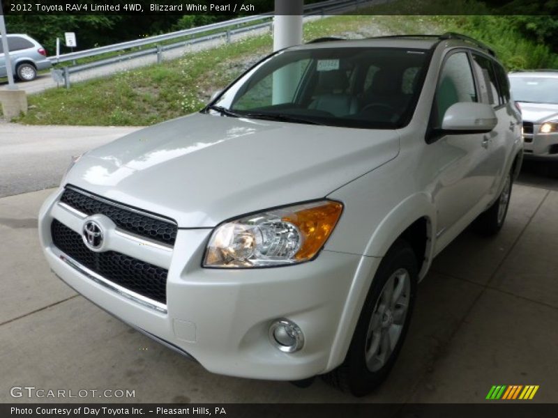 Blizzard White Pearl / Ash 2012 Toyota RAV4 Limited 4WD